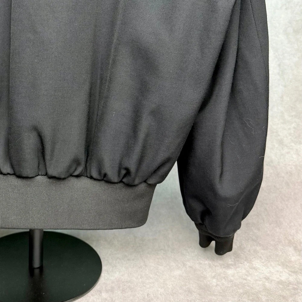 Neptune Garment Co Mens Bomber Jacket Black Wool Blend Thinsulate Size 44 Reg